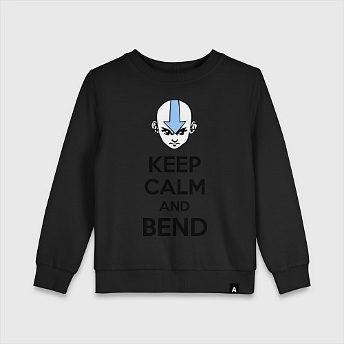 Детский свитшот Keep Calm & Bend / Черный – фото 1