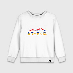 Свитшот хлопковый детский Армения, цвет: белый