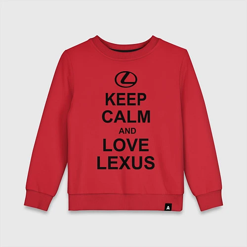 Детский свитшот Keep Calm & Love Lexus / Красный – фото 1