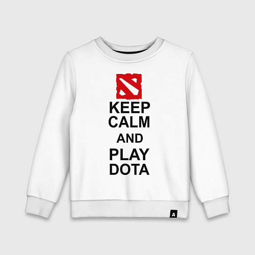 Детский свитшот Keep Calm & Play Dota / Белый – фото 1