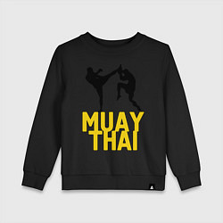 Свитшот хлопковый детский Muay Thai, цвет: черный