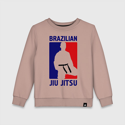 Детский свитшот Brazilian Jiu jitsu / Пыльно-розовый – фото 1