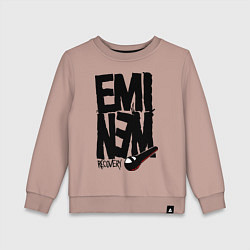 Свитшот хлопковый детский Eminem recovery, цвет: пыльно-розовый
