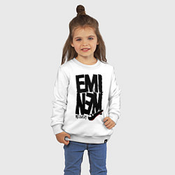 Свитшот хлопковый детский Eminem recovery, цвет: белый — фото 2