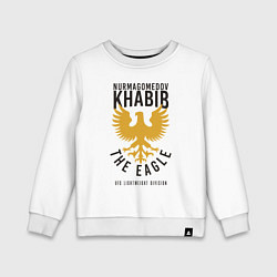 Свитшот хлопковый детский Khabib: The Eagle, цвет: белый
