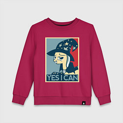 Свитшот хлопковый детский MLP: Yes I Can, цвет: маджента