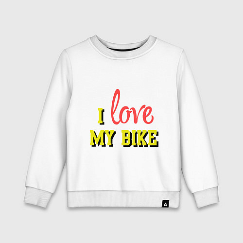 Детский свитшот I love my bike / Белый – фото 1