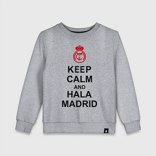 Детский свитшот Keep Calm & Hala Madrid / Меланж – фото 1