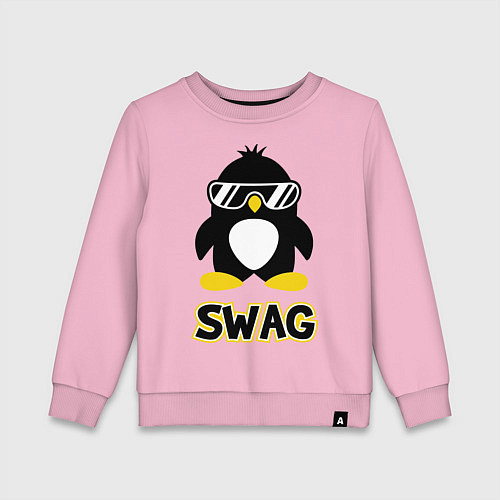 Детский свитшот SWAG Penguin / Светло-розовый – фото 1