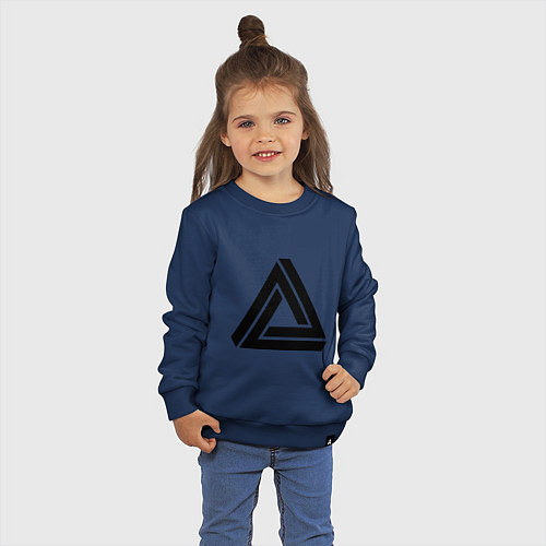 Детский свитшот Triangle Visual Illusion / Тёмно-синий – фото 3