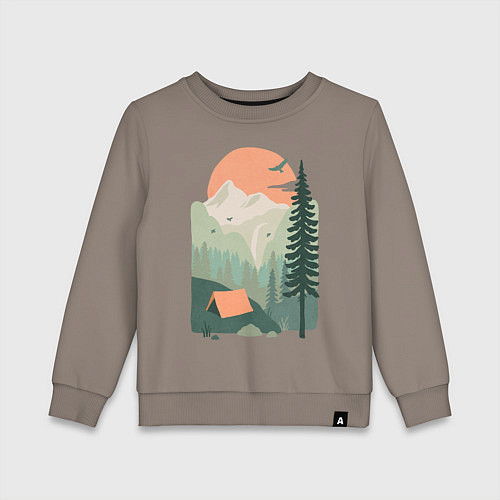 Детский свитшот Wood Adventure / Утренний латте – фото 1