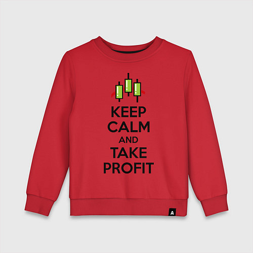 Детский свитшот Keep Calm & Take profit / Красный – фото 1