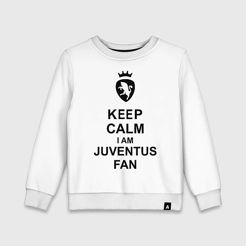 Детский свитшот Keep Calm & Juventus fan / Белый – фото 1