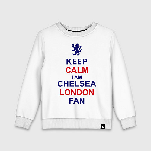 Детский свитшот Keep Calm & Chelsea London fan / Белый – фото 1