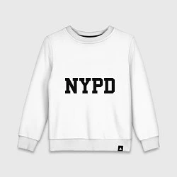 Свитшот хлопковый детский NYPD, цвет: белый