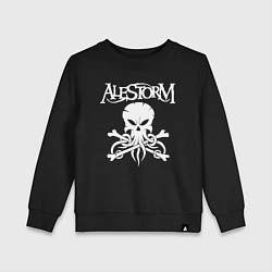 Свитшот хлопковый детский Alestorm: Octopus Skull, цвет: черный