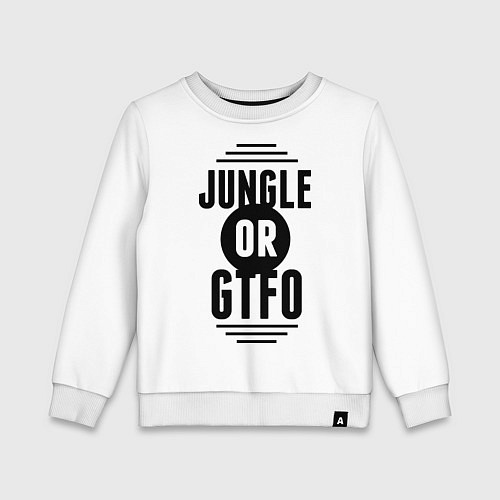 Детский свитшот Jungle or GTFO / Белый – фото 1