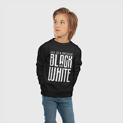 Свитшот хлопковый детский Juventus: Black & White, цвет: черный — фото 2