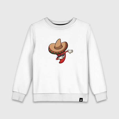 Детский свитшот Dabbing Chili Pepper / Белый – фото 1
