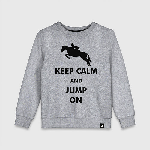 Детский свитшот Keep Calm & Jump On / Меланж – фото 1