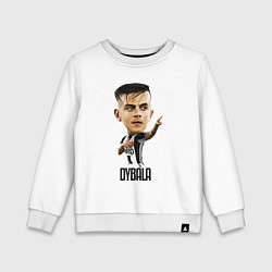 Свитшот хлопковый детский Dybala, цвет: белый