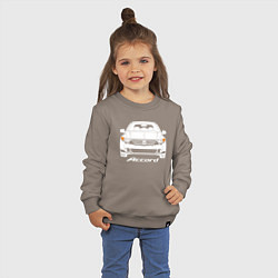 Свитшот хлопковый детский Honda Accord 8, цвет: утренний латте — фото 2