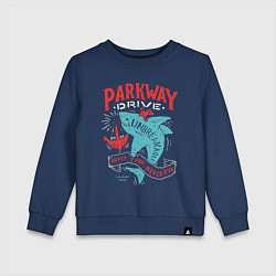 Свитшот хлопковый детский Parkway Drive: Unbreakable, цвет: тёмно-синий