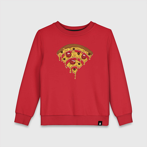 Детский свитшот Wi-Fi Pizza / Красный – фото 1