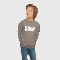 Свитшот хлопковый детский DOOM, цвет: утренний латте — фото 2