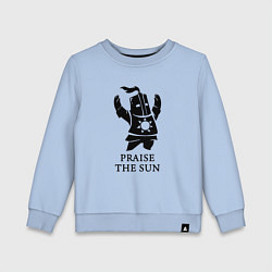 Свитшот хлопковый детский Praise the Sun, цвет: мягкое небо