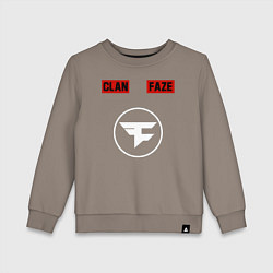 Свитшот хлопковый детский FAZE CLAN, цвет: утренний латте