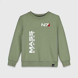 Свитшот хлопковый детский MASS EFFECT N7, цвет: авокадо