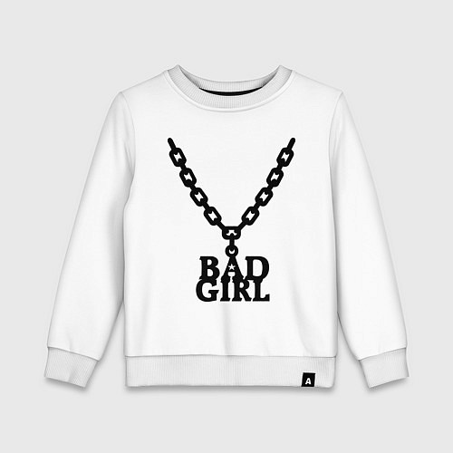 Детский свитшот Bad girl chain / Белый – фото 1