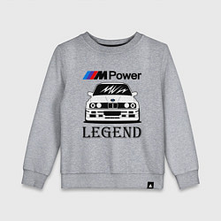 Свитшот хлопковый детский BMW Power LEGEND, цвет: меланж