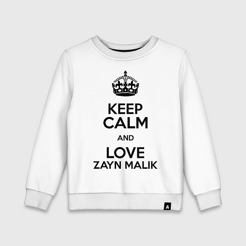 Детский свитшот Keep Calm & Love Zayn Malik / Белый – фото 1