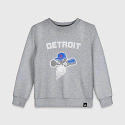 Свитшот хлопковый детский Detroit, цвет: меланж