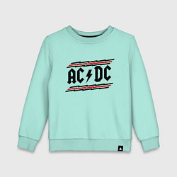 Свитшот хлопковый детский AC/DC Voltage цвета мятный — фото 1