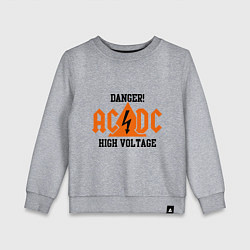 Свитшот хлопковый детский AC/DC: High Voltage, цвет: меланж