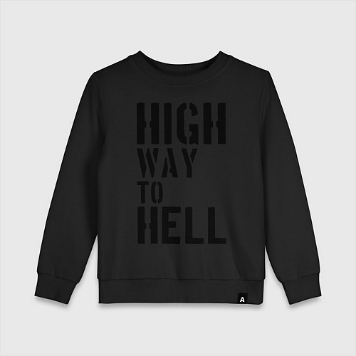 Детский свитшот High way to hell / Черный – фото 1