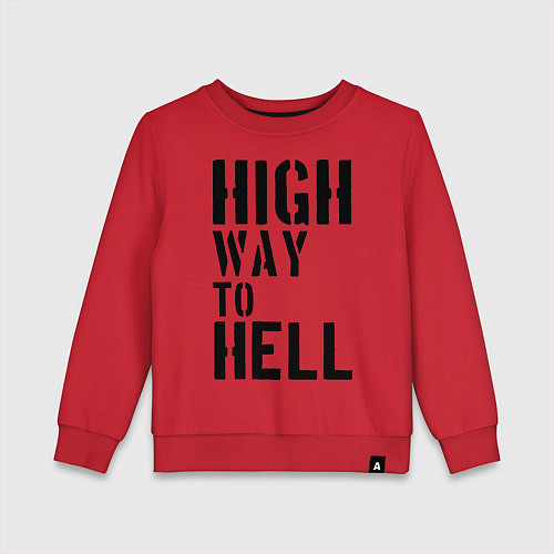 Детский свитшот High way to hell / Красный – фото 1