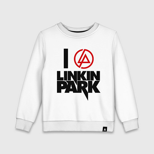 Детский свитшот I love Linkin Park / Белый – фото 1