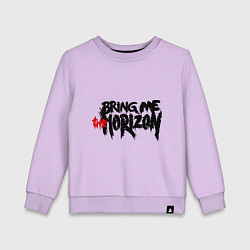 Свитшот хлопковый детский Bring me the horizon, цвет: лаванда