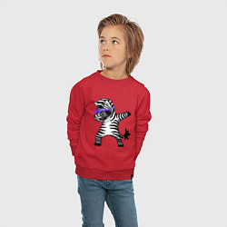 Свитшот хлопковый детский Zebra DAB, цвет: красный — фото 2
