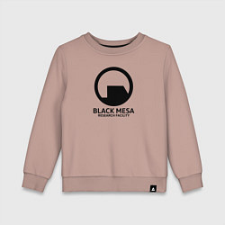 Свитшот хлопковый детский Black Mesa: Research Facility, цвет: пыльно-розовый
