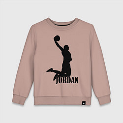 Свитшот хлопковый детский Jordan Basketball, цвет: пыльно-розовый