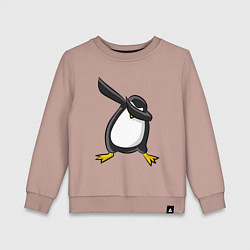 Свитшот хлопковый детский DAB Pinguin, цвет: пыльно-розовый