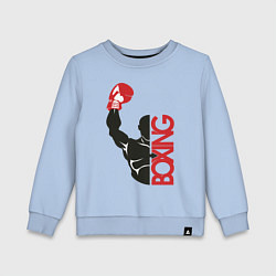 Свитшот хлопковый детский Boxing, цвет: мягкое небо
