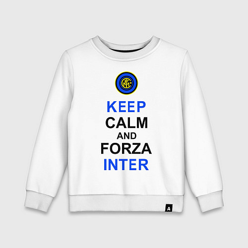 Детский свитшот Keep Calm & Forza Inter / Белый – фото 1