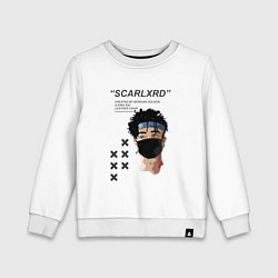 Свитшот хлопковый детский SCARLXRD, цвет: белый