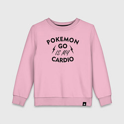 Детский свитшот Pokemon go is my Cardio